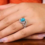 انگشتر فیروزه شجری زنانه کد 21442