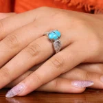 انگشتر فیروزه شجری زنانه کد 21445