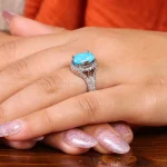 انگشتر فیروزه شجری زنانه کد 21447
