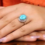 انگشتر فیروزه شجری زنانه کد 21450