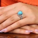 انگشتر فیروزه شجری زنانه کد 21451