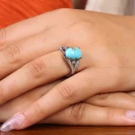 انگشتر فیروزه شجری زنانه کد 21464