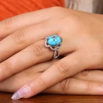 انگشتر فیروزه شجری زنانه کد 21471