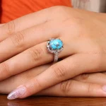 انگشتر فیروزه شجری زنانه کد 21474