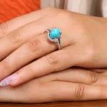 انگشتر فیروزه شجری زنانه کد 21482
