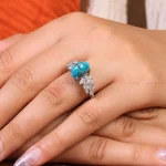 انگشتر فیروزه شجری زنانه کد 21498