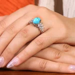 انگشتر فیروزه شجری زنانه کد 21499