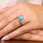 انگشتر فیروزه شجری زنانه کد 21501