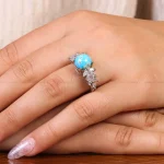انگشتر فیروزه شجری زنانه کد 21502