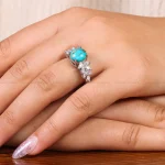 انگشتر فیروزه شجری زنانه کد 21505