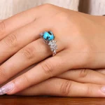انگشتر فیروزه شجری زنانه کد 21506