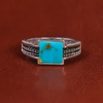 انگشتر فیروزه شجری مردانه کد 21515