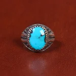 انگشتر فیروزه شجری مردانه کد 21526