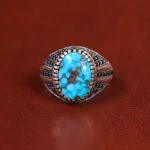 انگشتر فیروزه شجری مردانه کد 21527