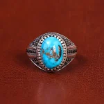 انگشتر فیروزه شجری مردانه کد 21547