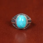 انگشتر فیروزه شجری مردانه کد 21552
