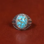 انگشتر فیروزه شجری مردانه کد 21555