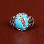 انگشتر فیروزه شجری مردانه کد 21565