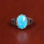 انگشتر فیروزه شجری مردانه کد 21567