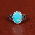 انگشتر فیروزه شجری مردانه کد 21569