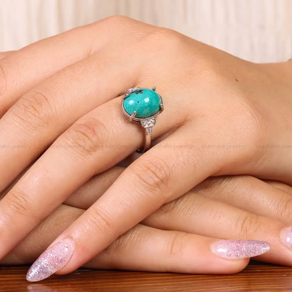 انگشتر فیروزه شجری زنانه کد 21585