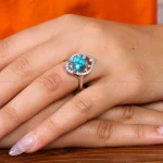 انگشتر فیروزه شجری زنانه کد 21594