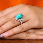 انگشتر فیروزه شجری زنانه کد 21599