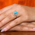 انگشتر فیروزه شجری زنانه کد 21603