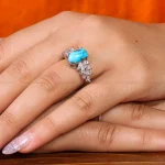 انگشتر فیروزه شجری زنانه کد 21604
