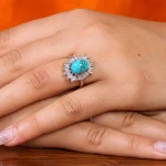 انگشتر فیروزه شجری زنانه کد 21608