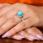 انگشتر فیروزه شجری زنانه کد 21625