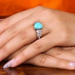 انگشتر فیروزه شجری زنانه کد 21627