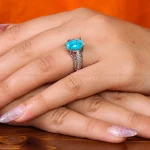 انگشتر فیروزه شجری زنانه کد 21628