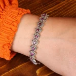 دستبند یاقوت سرخ زنانه کد 21634