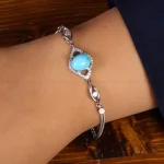 دستبند فیروزه زنانه کد 21755