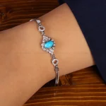 دستبند فیروزه زنانه کد 21764