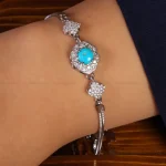 دستبند فیروزه زنانه کد 21769