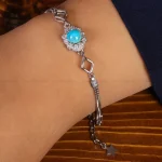 دستبند فیروزه زنانه کد 21775