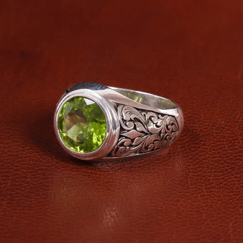 انگشتر زبرجد مردانه کد 21226