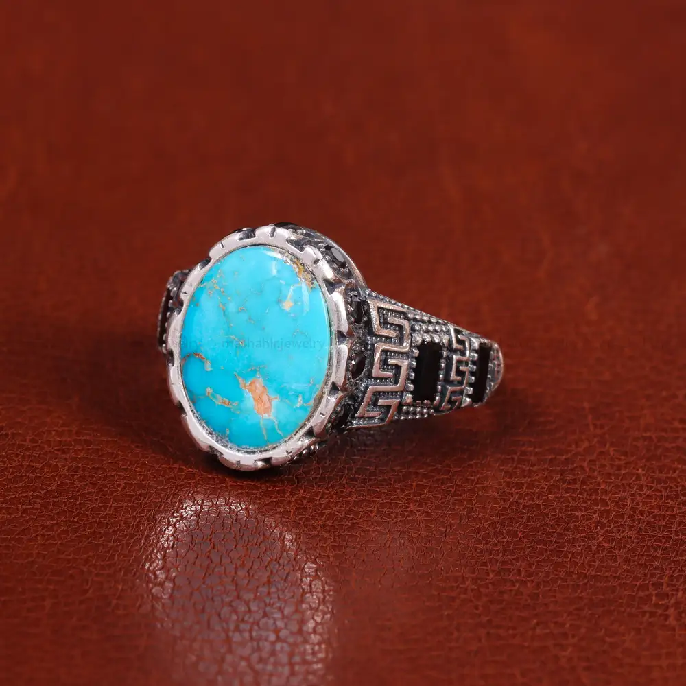 انگشتر فیروزه شجری مردانه کد 21569