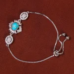 دستبند فیروزه زنانه کد 21779