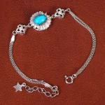 دستبند فیروزه زنانه کد 21780