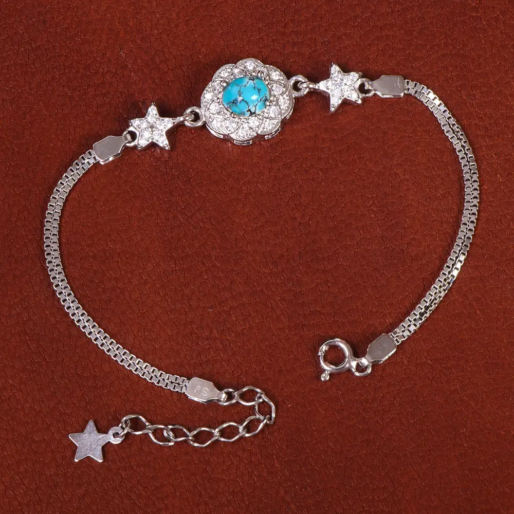 دستبند فیروزه زنانه کد 21783