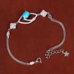 دستبند فیروزه زنانه کد 21784