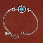 دستبند فیروزه زنانه کد 21786