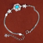 دستبند فیروزه زنانه کد 21788