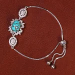دستبند فیروزه زنانه کد 21789