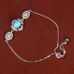 دستبند فیروزه زنانه کد 21793