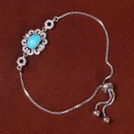 دستبند فیروزه زنانه کد 21794