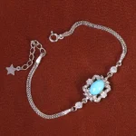 دستبند فیروزه زنانه کد 21797